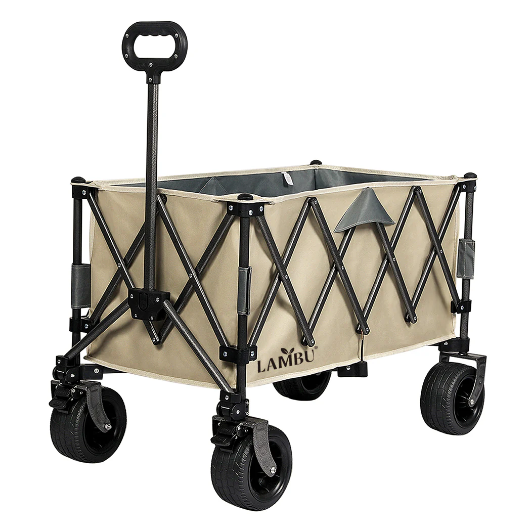 Lambu Folding Wagon Cart Khaki - Image 9
