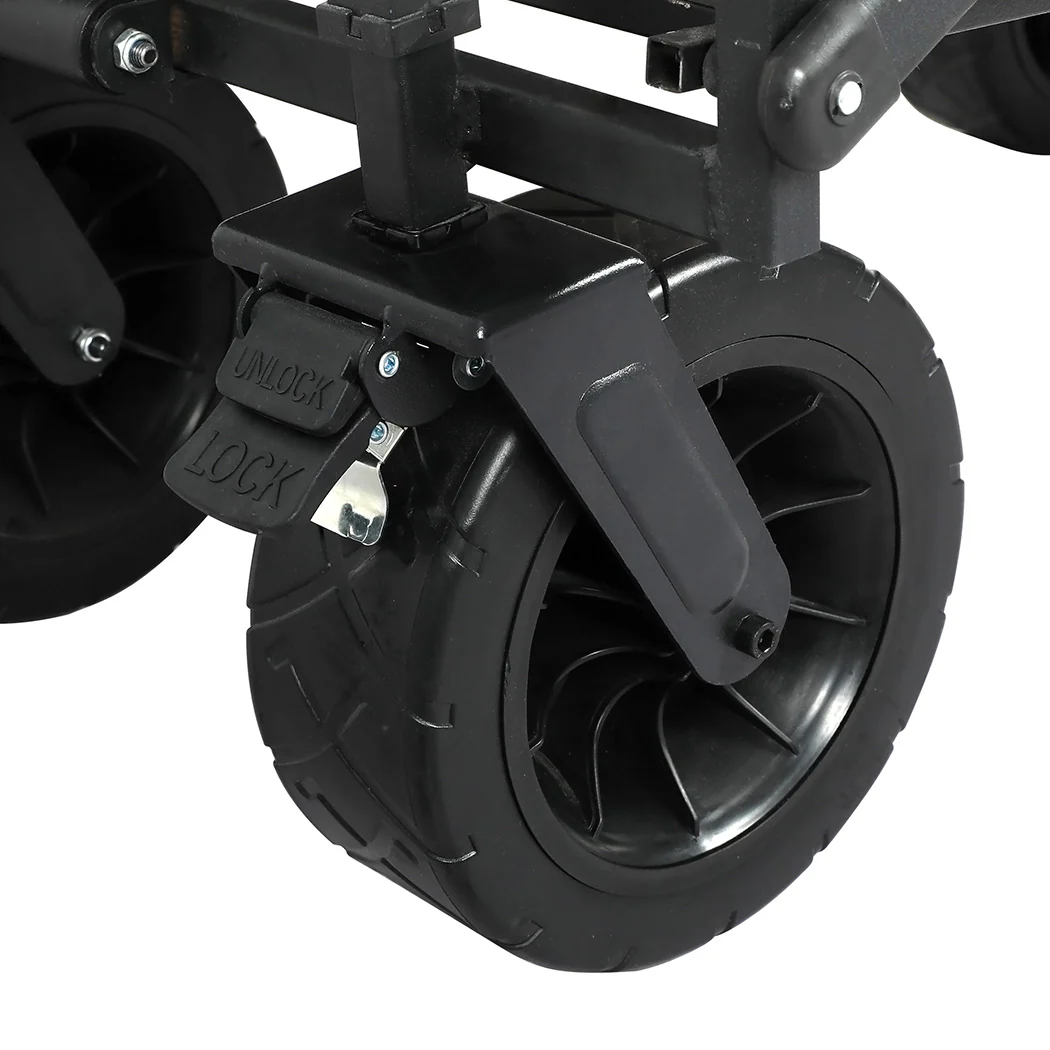 Lambu Garden Camping Trolley Outdoor Black - Image 4