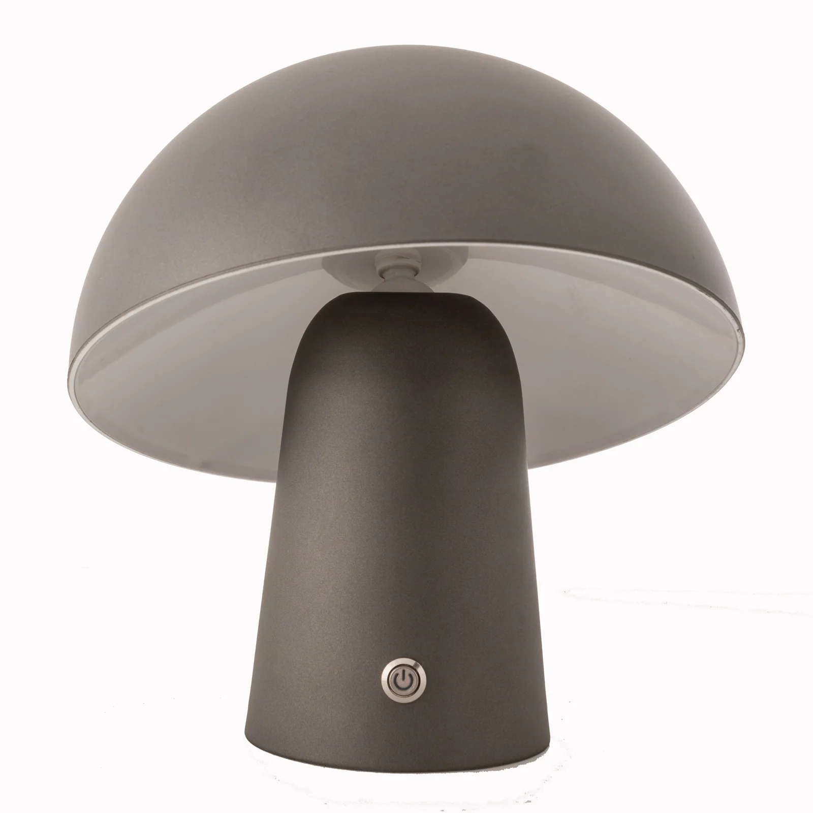 LED Cordless Mushroom USB Rechargeable Table Lamp Dimming Night Light - Steel Grey - Image 3