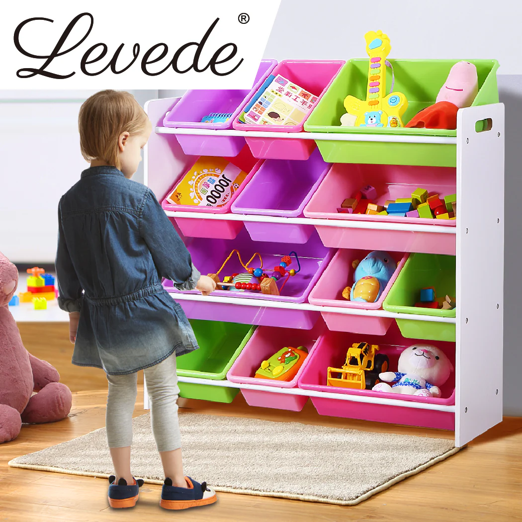 Levede 12Bins Kids Toy Box Bookshelf - Image 6