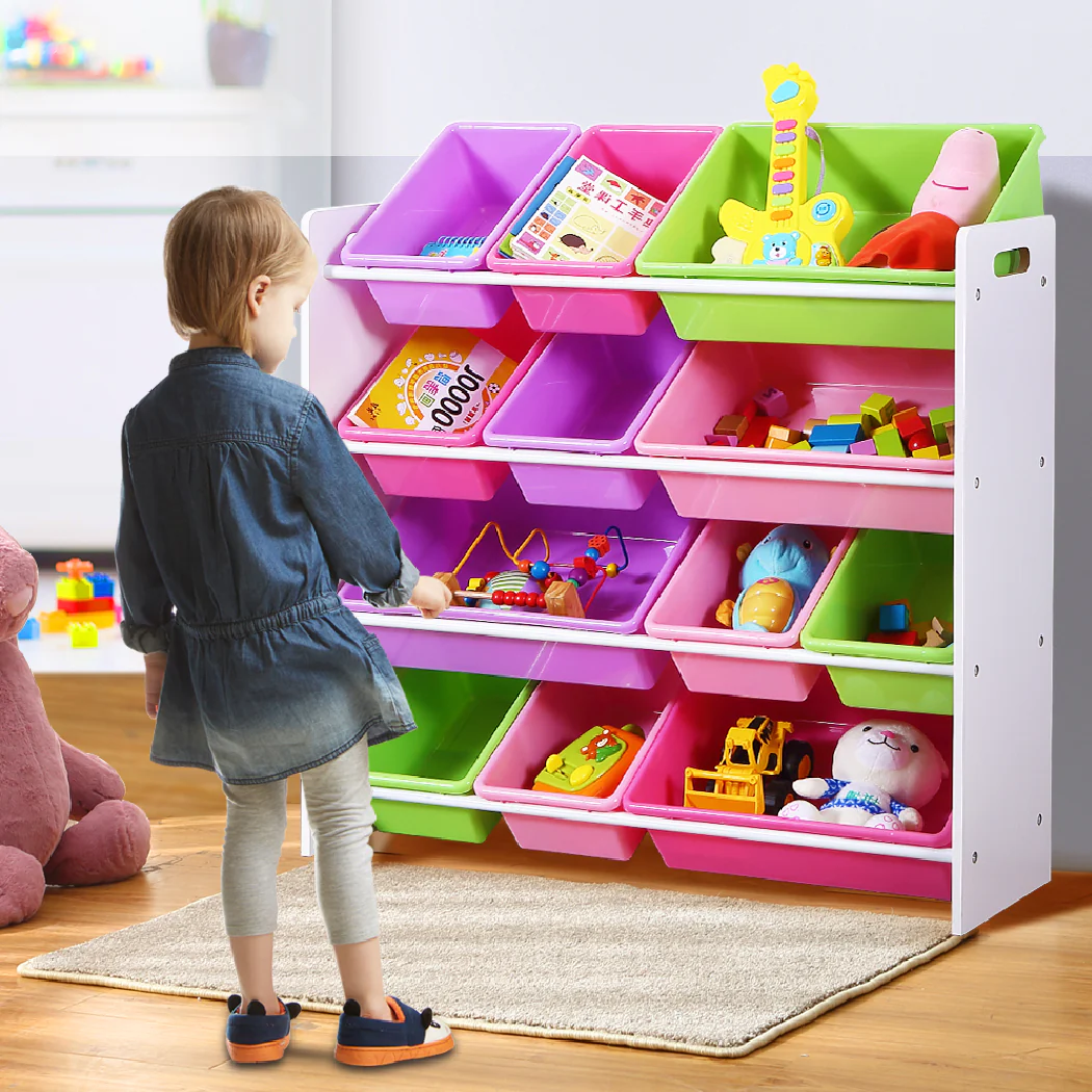 Levede 12Bins Kids Toy Box Bookshelf - Image 8