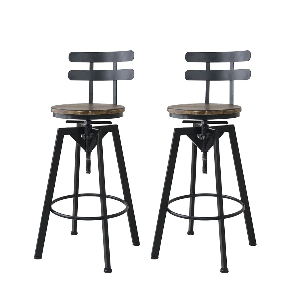 Levede 1x Bar Stool Industrial Adjustable - Image 8