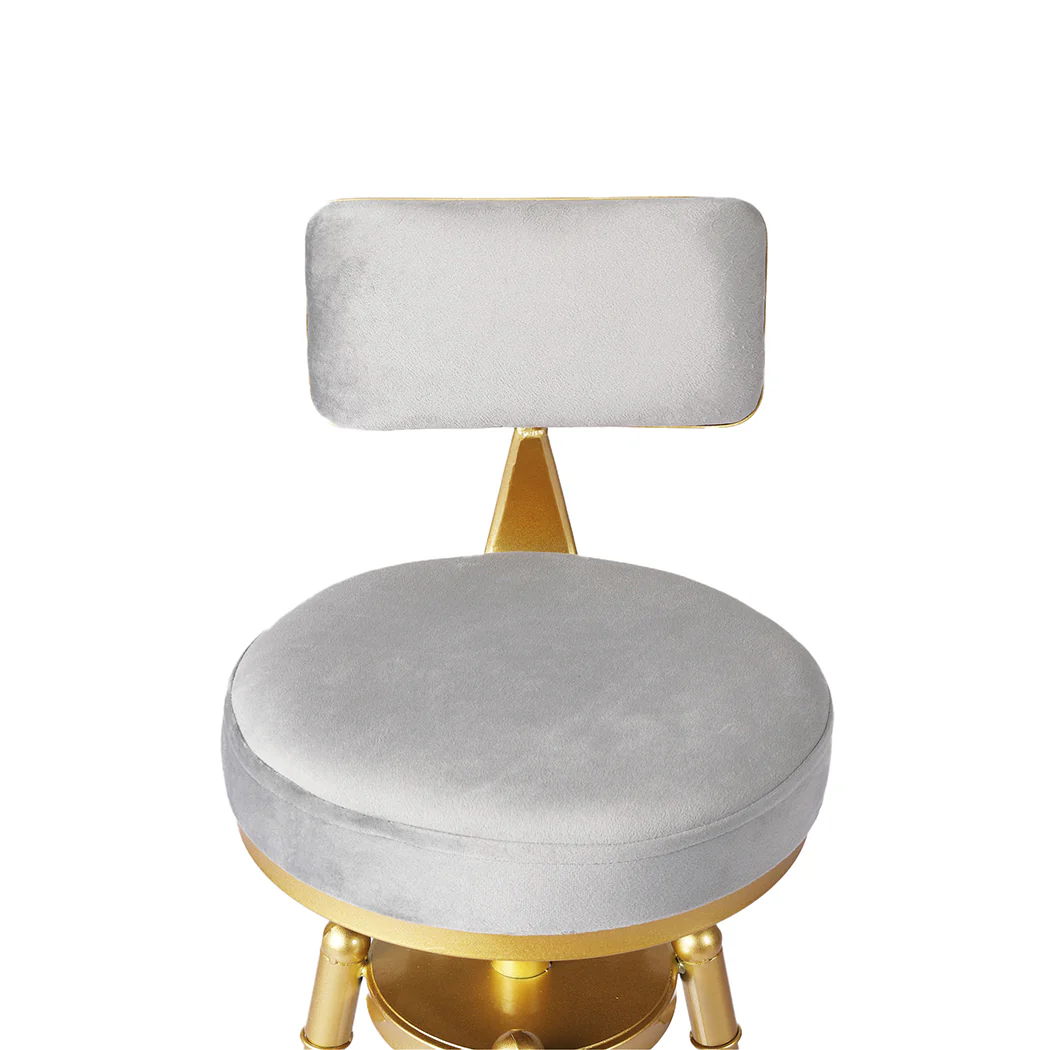 Levede 1x Bar Stools Kitchen Stool Chair Grey - Image 4