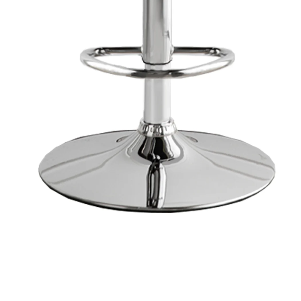 Levede 1x Kitchen Bar Stools Gas Lift Grey Silver - Image 4