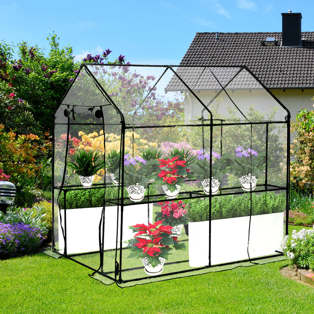 Levede 2 Tier Walk In Greenhouse Garden - Image 6