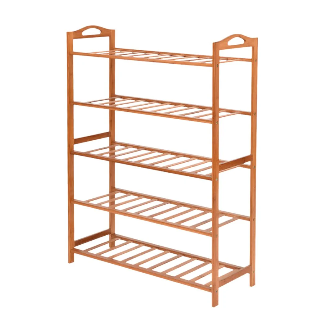 Levede 2x Bamboo Shoe Rack Shoes Organizer
