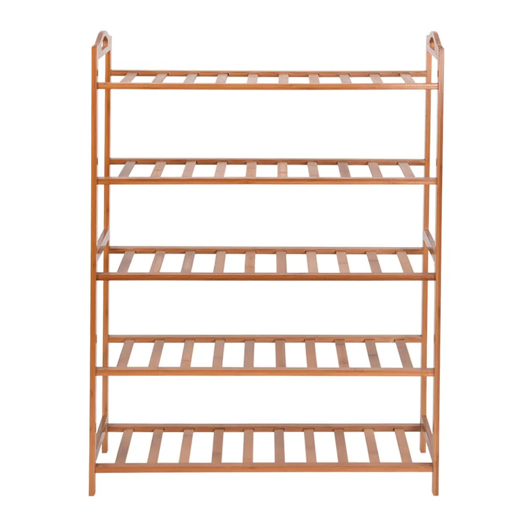 Levede 2x Bamboo Shoe Rack Shoes Organizer - Image 2