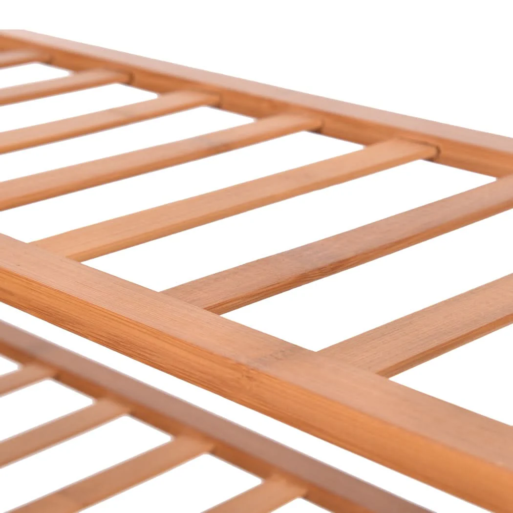 Levede 2x Bamboo Shoe Rack Shoes Organizer - Image 5