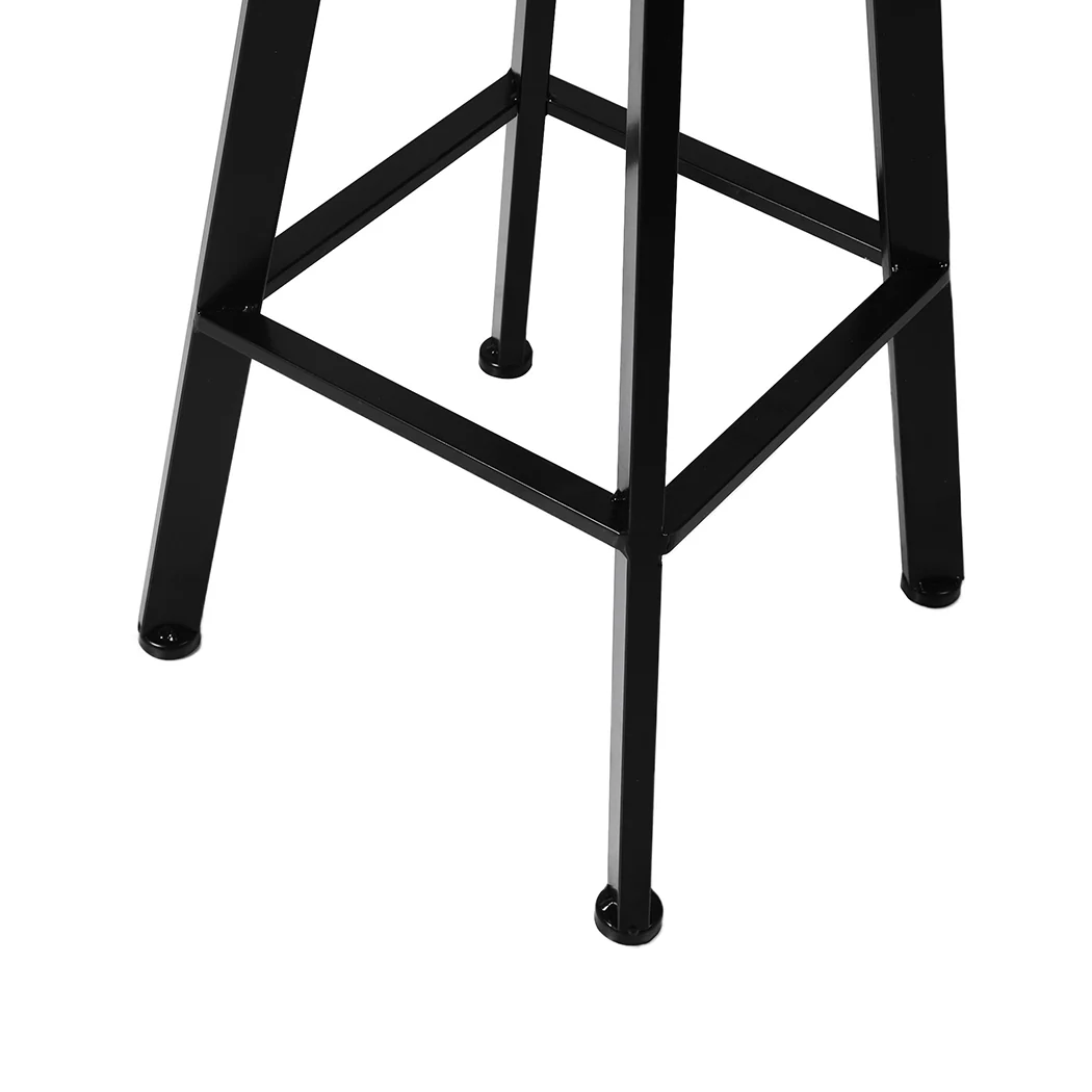 Levede 2x Bar Stool Kitchen Wooden Metal - Image 4