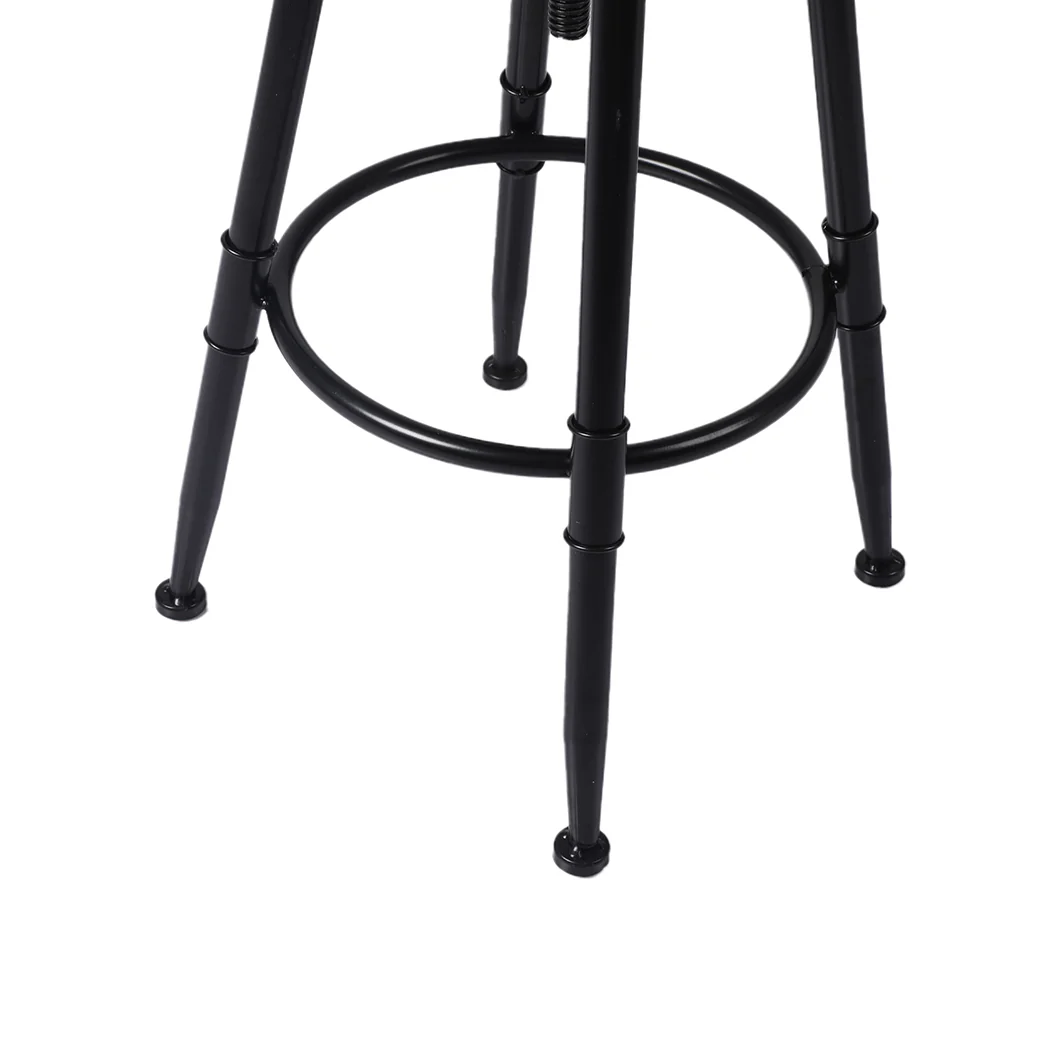 Levede 2x Bar Stool Kitchen Wooden PU - Image 4