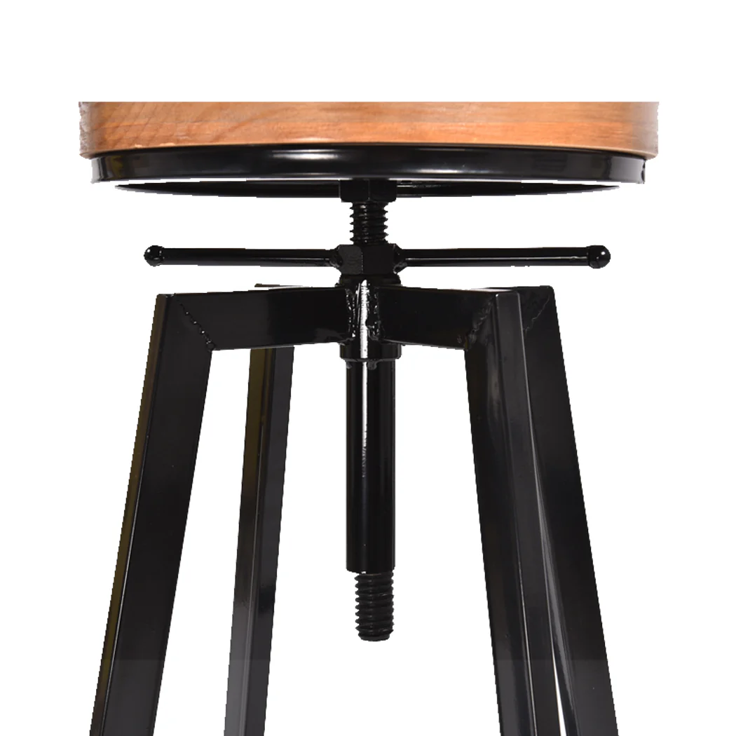 Levede 2x Bar Stools Industrial Kitchen - Image 4