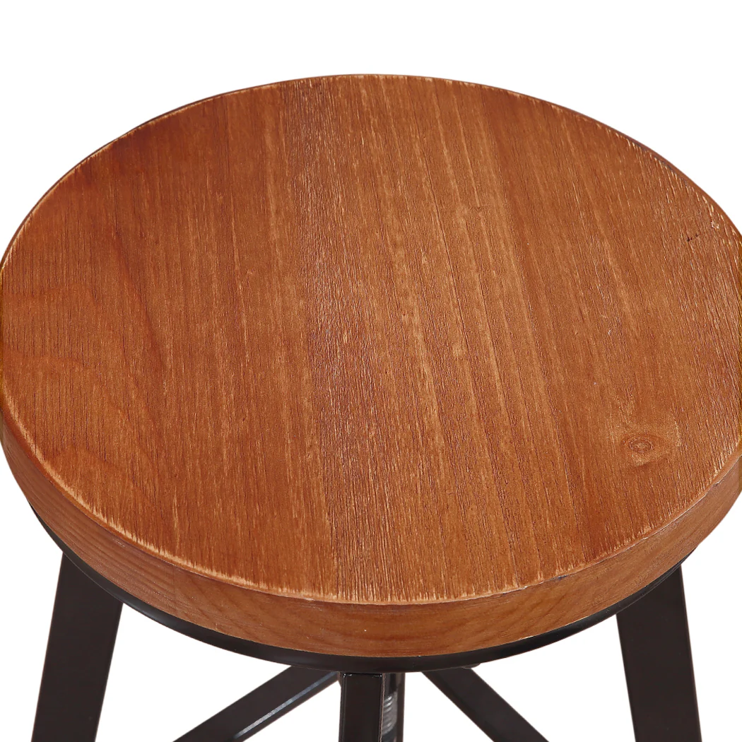 Levede 2x Bar Stools Industrial Kitchen - Image 5