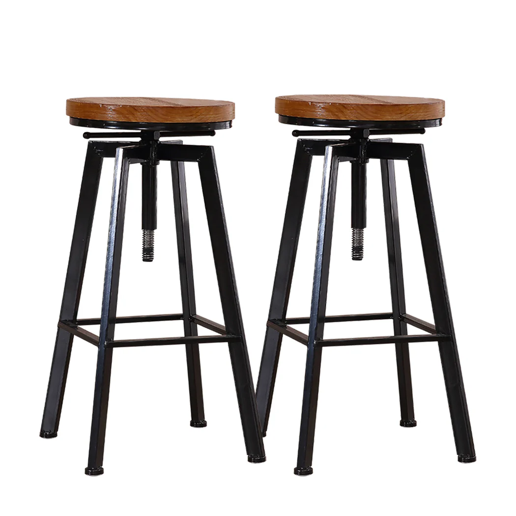 Levede 2x Bar Stools Industrial Kitchen - Image 8