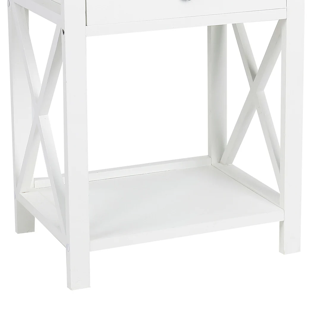 Levede 2x Bedside Tables Drawers Side - Image 5
