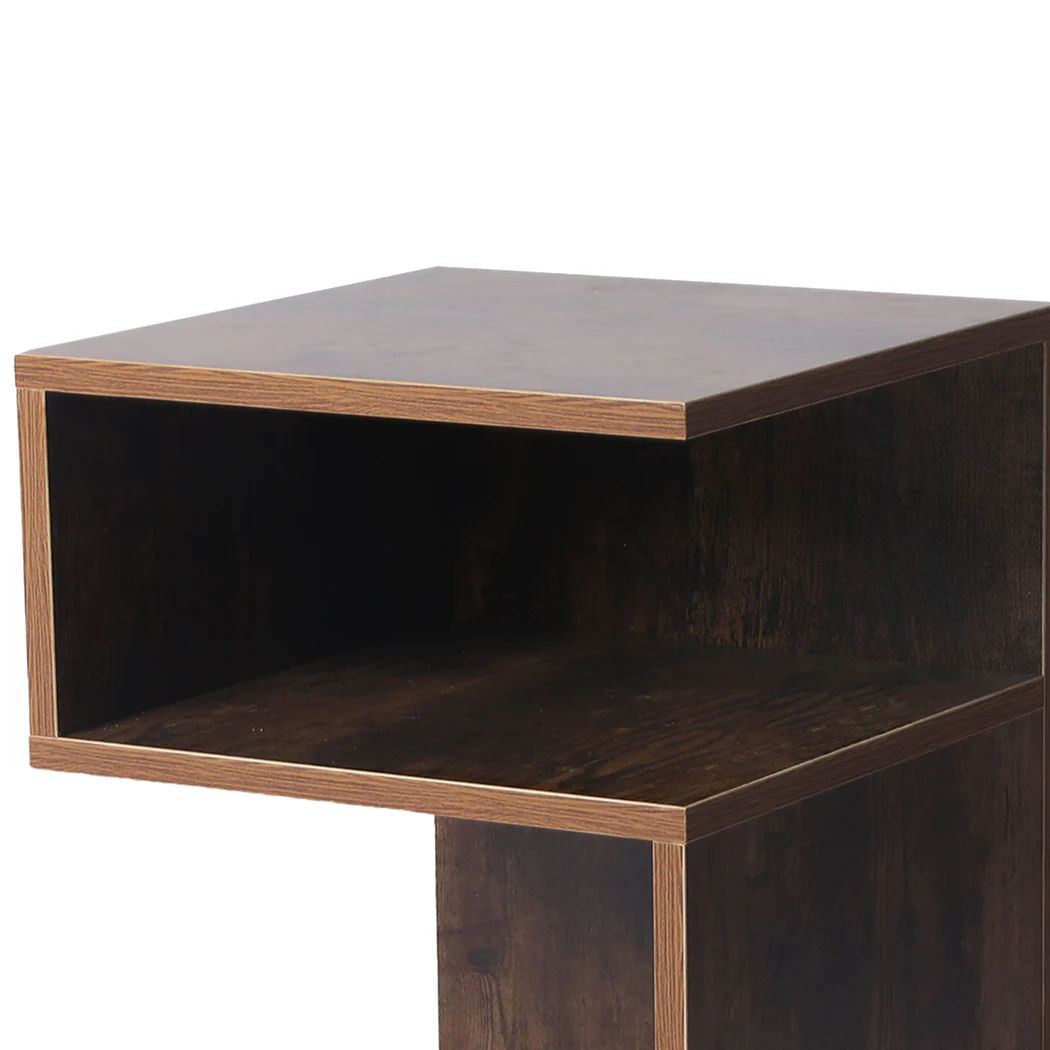 Levede 2x Bedside Tables Wood Side End Oak - Image 3