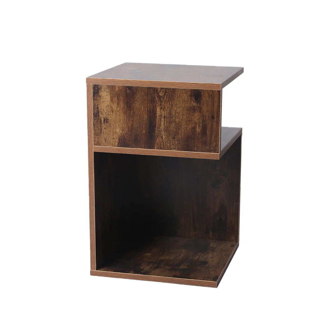 Levede 2x Bedside Tables Wood Side End Oak - Image 4