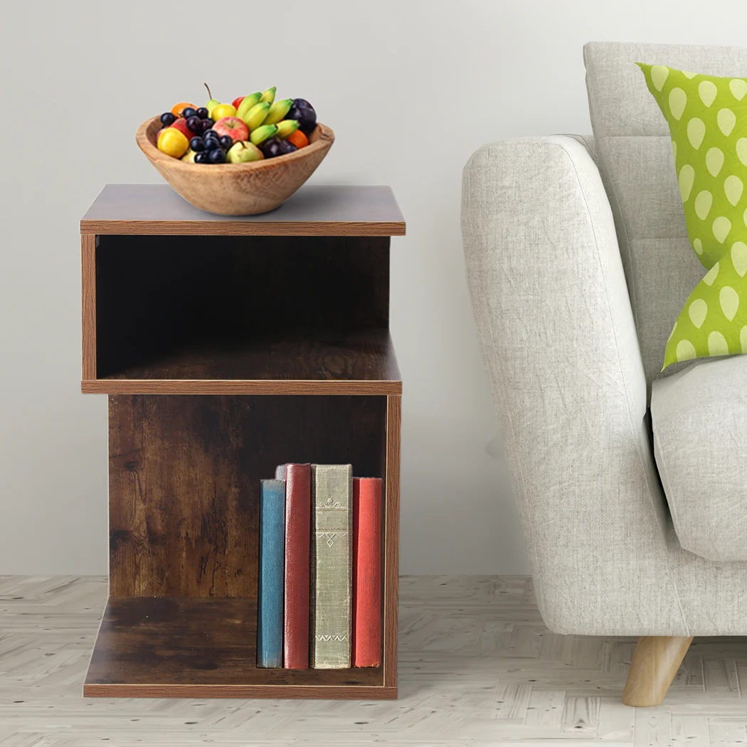 Levede 2x Bedside Tables Wood Side End Oak - Image 7