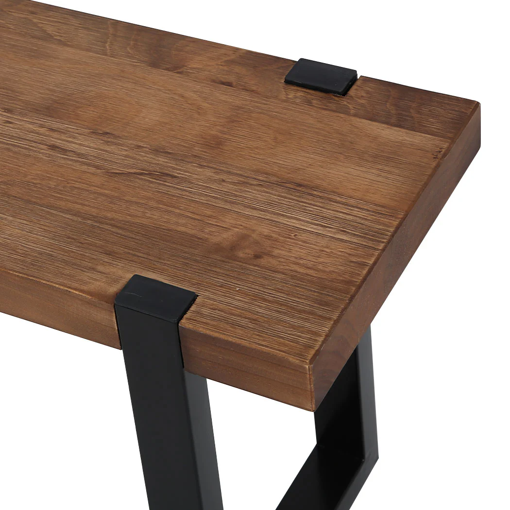 Levede 2x Dining Bench Chairs Wooden 140cm - Image 3