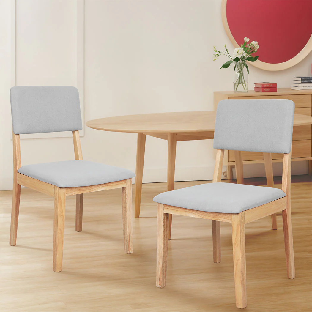Levede 2x Dining Chair Armless Upholstered Seat - Image 7