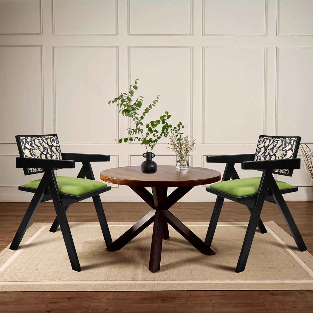 Levede 2X Dining Chair Retro Backrest Chair - Image 6