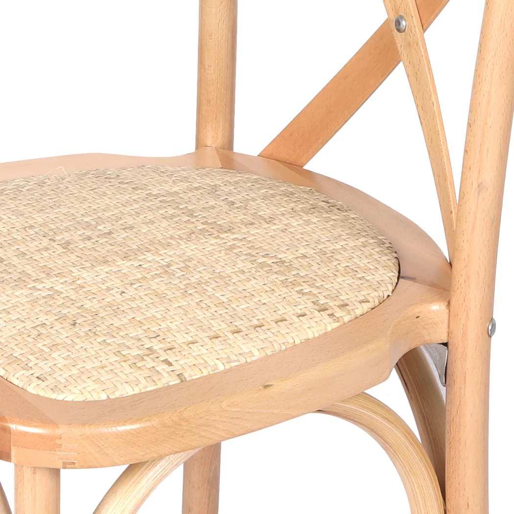 Levede 2X Dining Chairs Cross Back Chair - Image 4