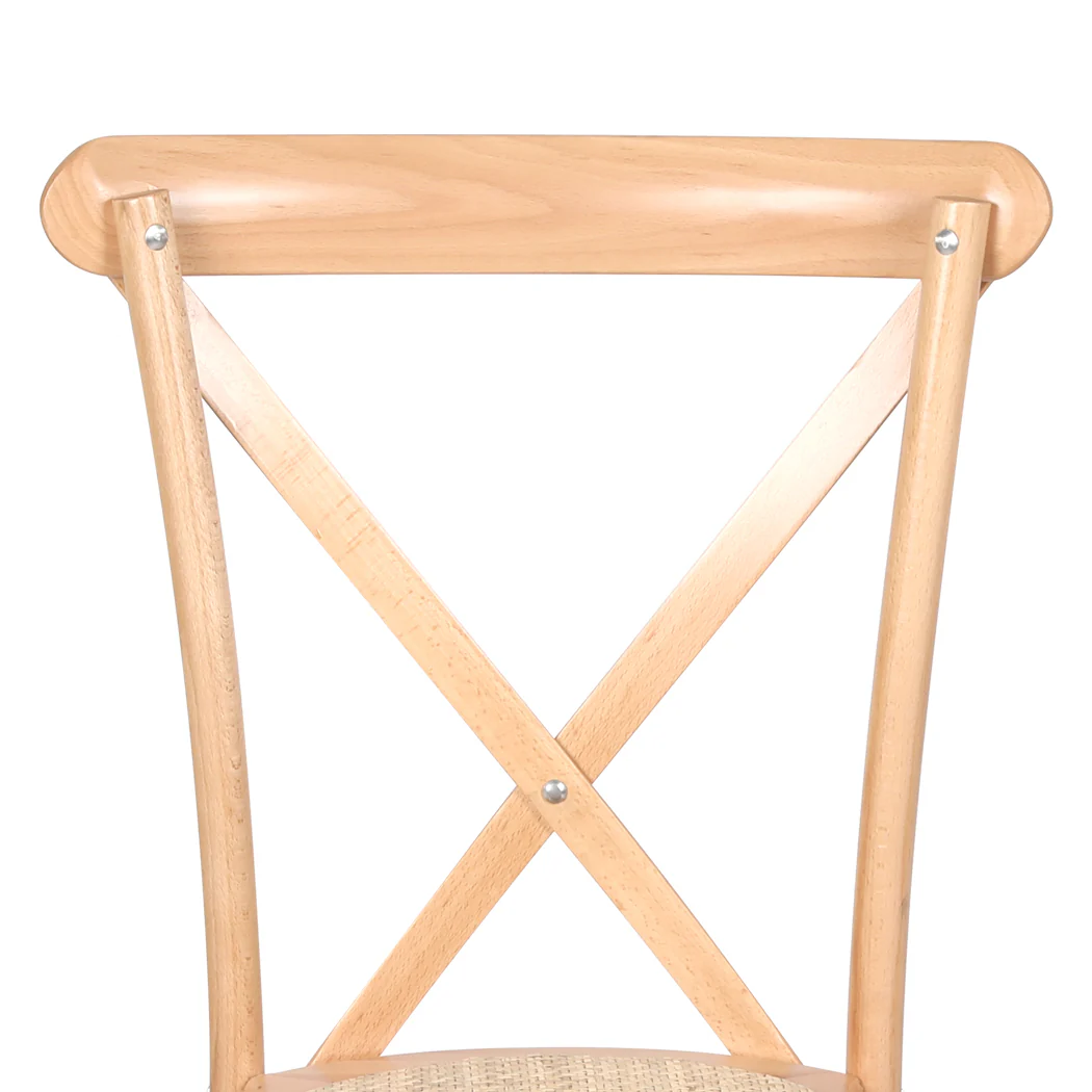 Levede 2X Dining Chairs Cross Back Chair - Image 5