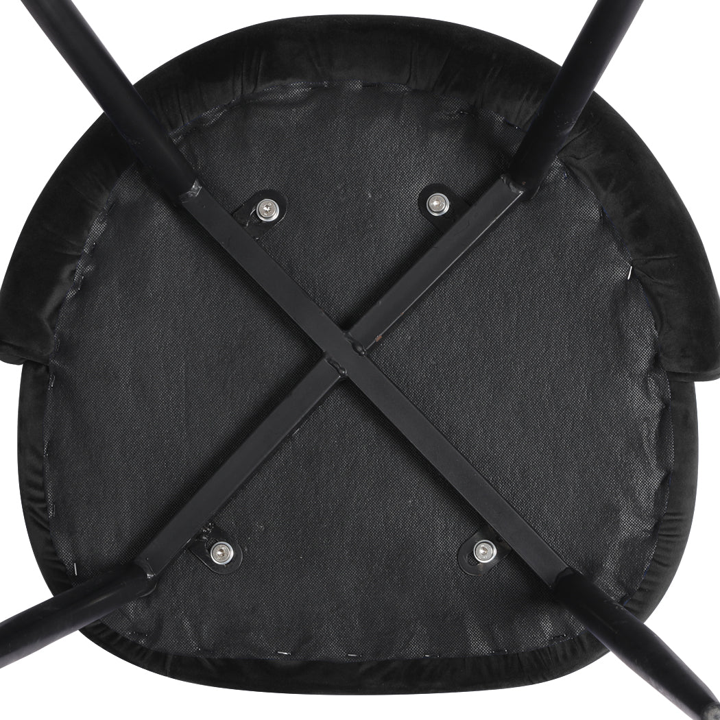 Levede 2x Dining Chairs Kitchen Cafe Black - Image 3