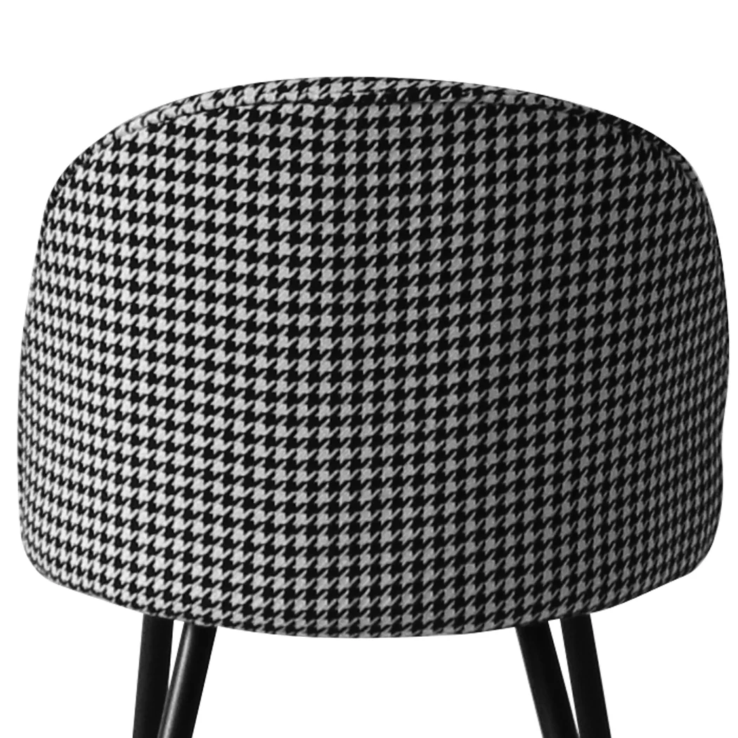 Levede 2x Dining Chairs Kitchen Cafe Black and White - Image 4