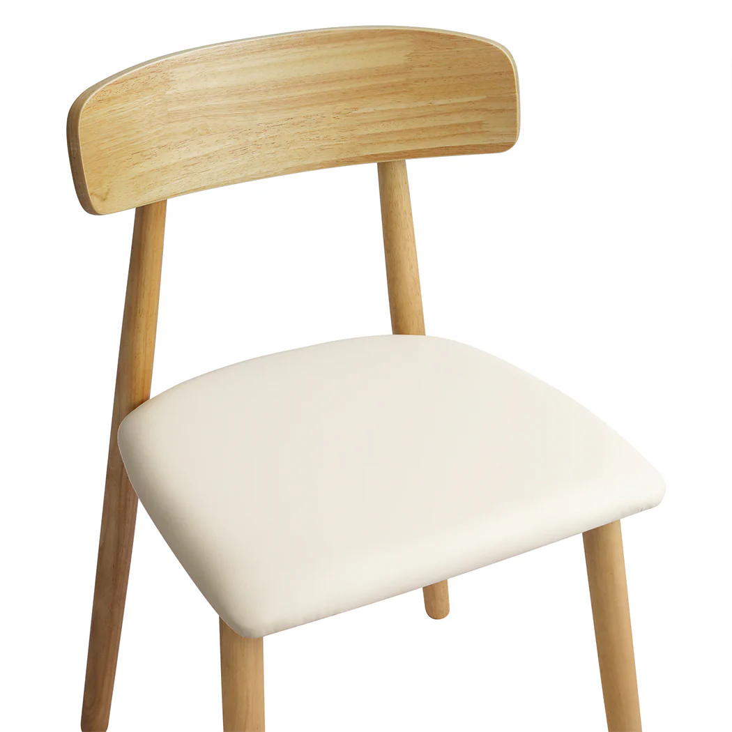 Levede 2x Dining Chairs Kitchen Chair Natural - Image 5