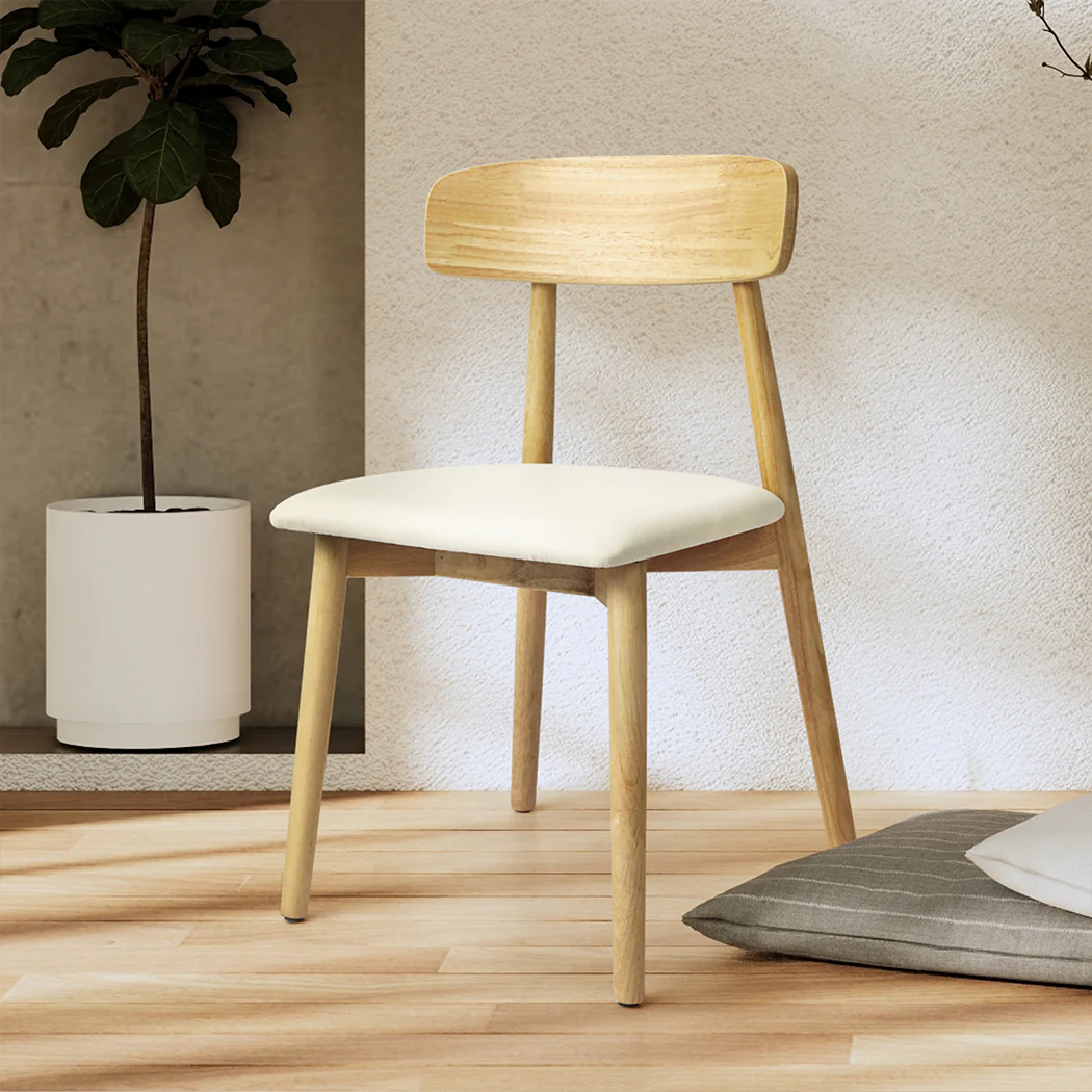 Levede 2x Dining Chairs Kitchen Chair Natural - Image 6