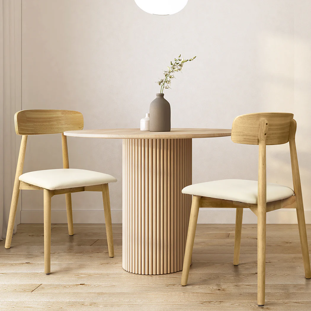 Levede 2x Dining Chairs Kitchen Chair Natural - Image 7
