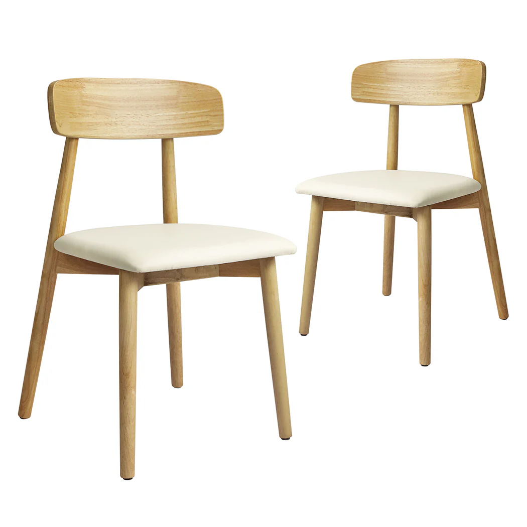 Levede 2x Dining Chairs Kitchen Chair Natural - Image 8
