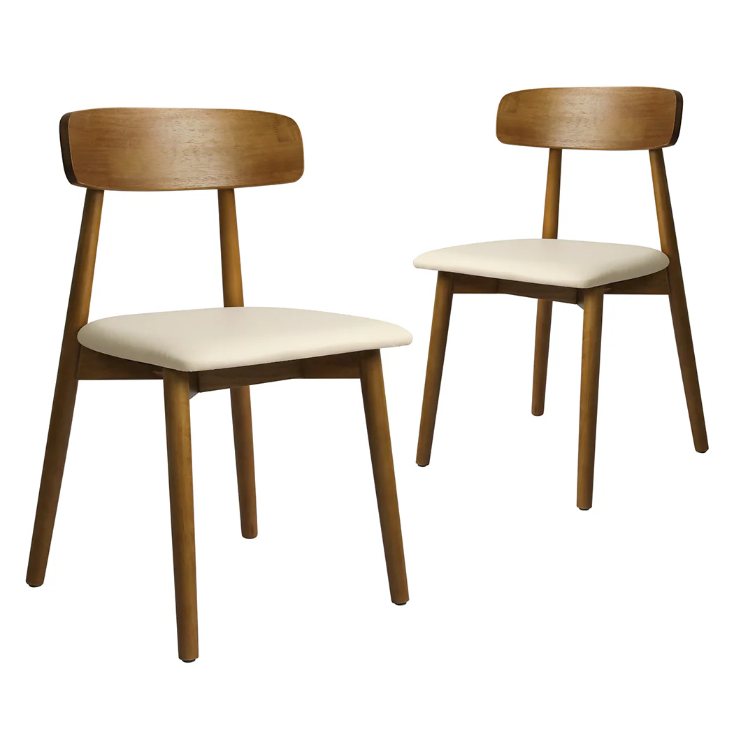 Levede 2x Dining Chairs Kitchen Chair Walnut - Image 8