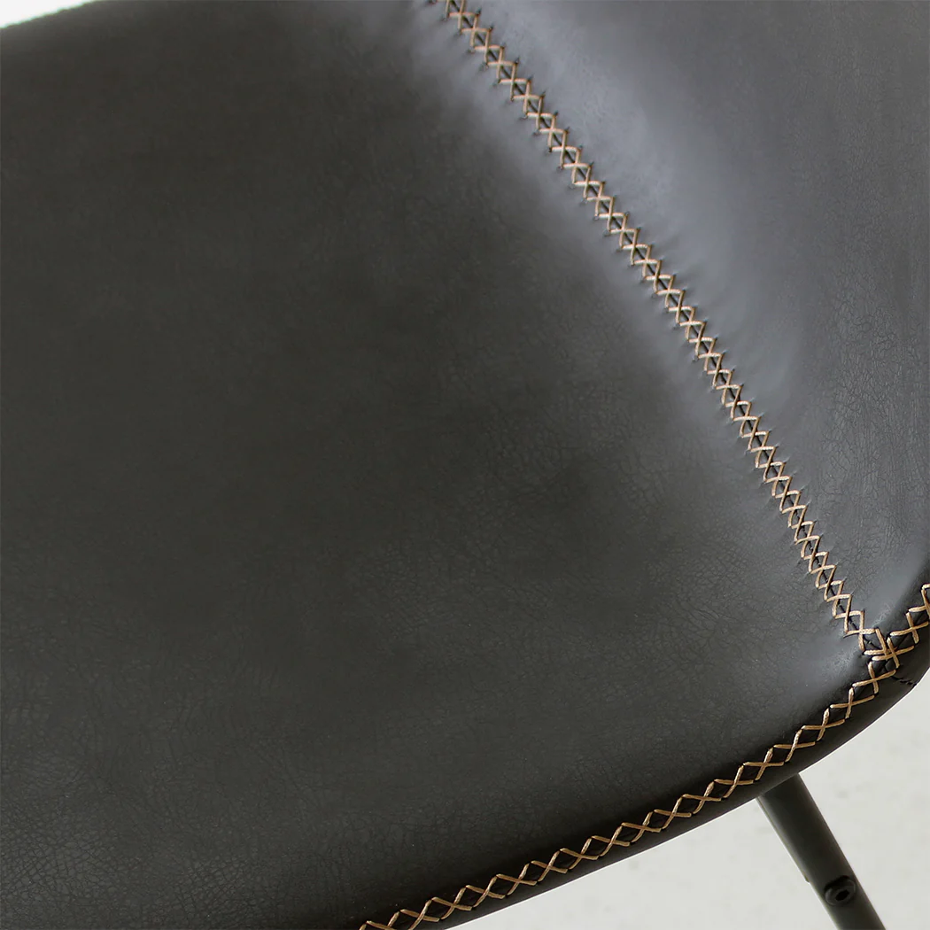 Levede 2x Dining Chairs Kitchen Table Black - Image 4