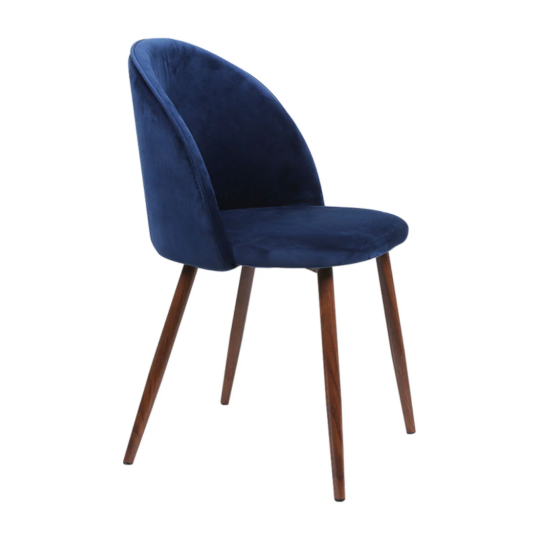 Levede 2x Dining Chairs Seat French Navy - Image 8