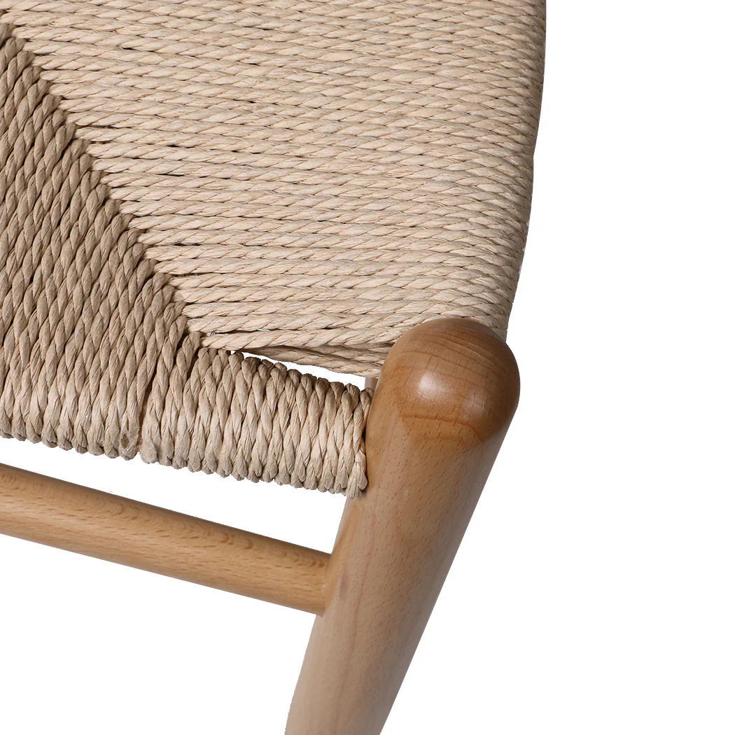Levede 2x Dining Chairs Wooden Hans Clear - Image 5
