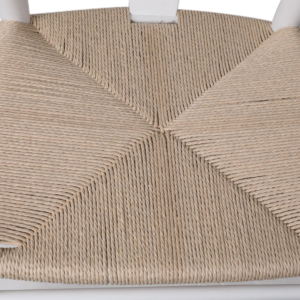 Levede 2x Dining Chairs Wooden Hans White - Image 4