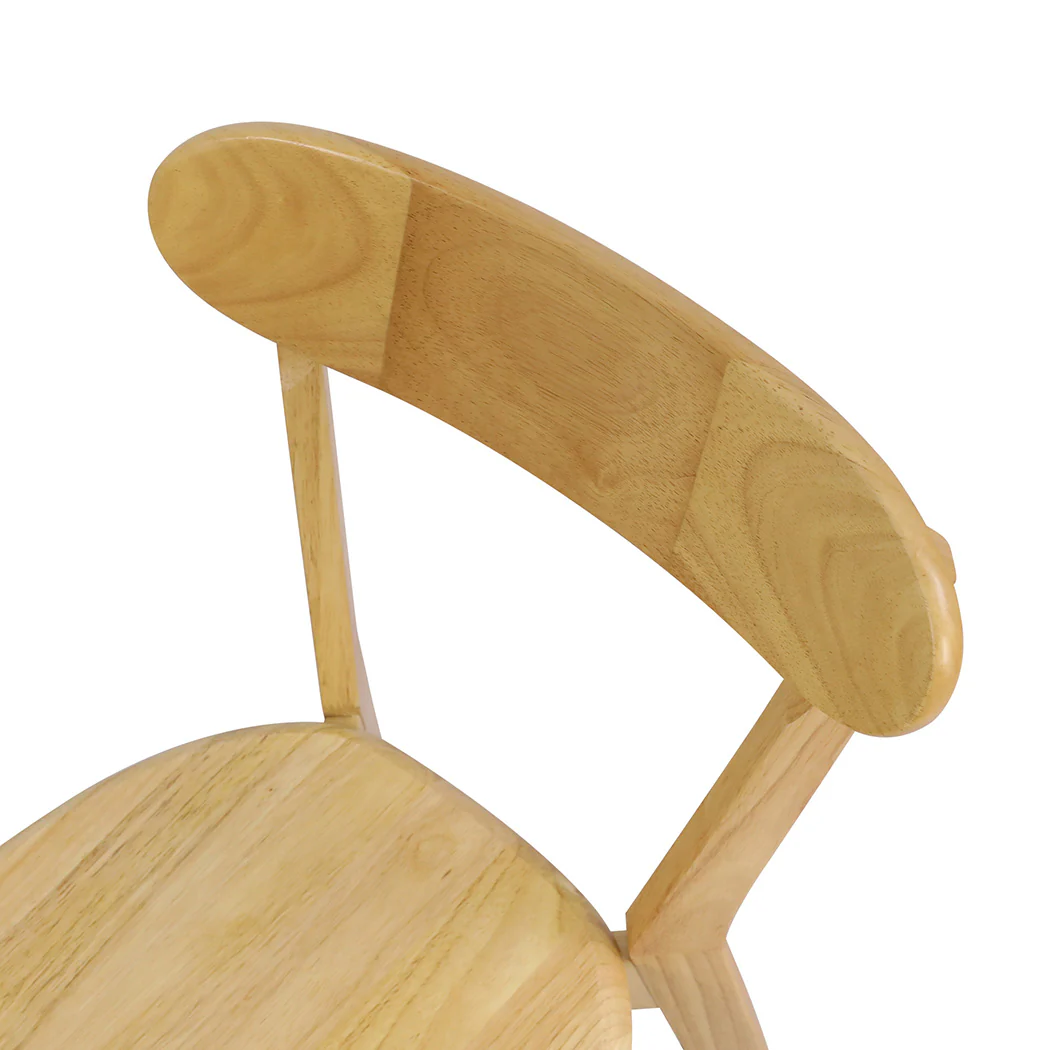 Levede 2x Dining Chairs Wooden Kitchen Chair - Image 3
