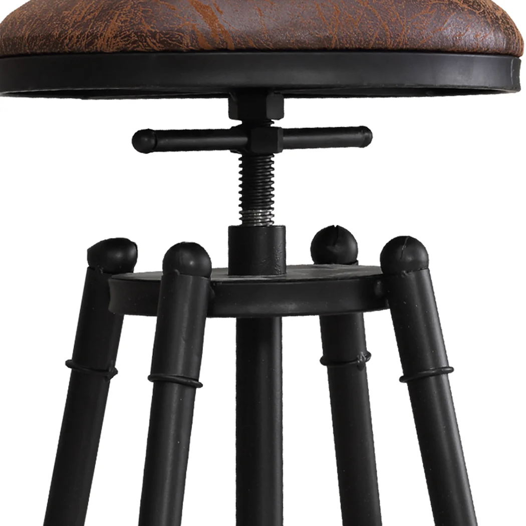 Levede 2x Industrial Bar Stools Kitchen - Image 3