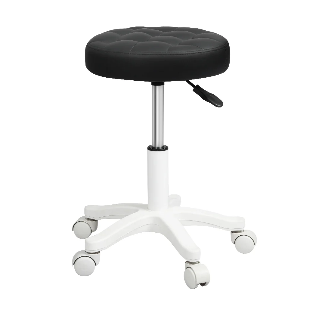 Levede 2x Rolling Bar Stool Swivel Salon SPA Chair Black