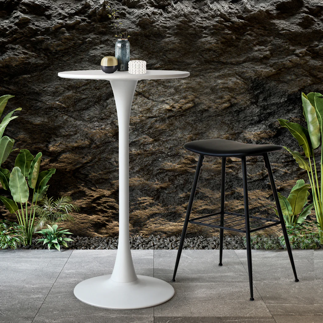 Levede 2x Round Bar Table Pub Tables White - Image 6