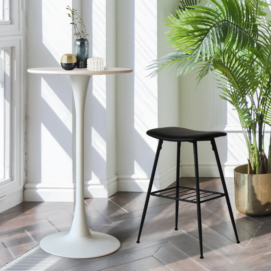 Levede 2x Round Bar Table Pub Tables White - Image 7