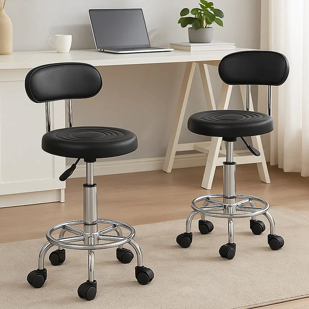 Levede 2x Salon Stool Swivel Bar Stools - Image 7