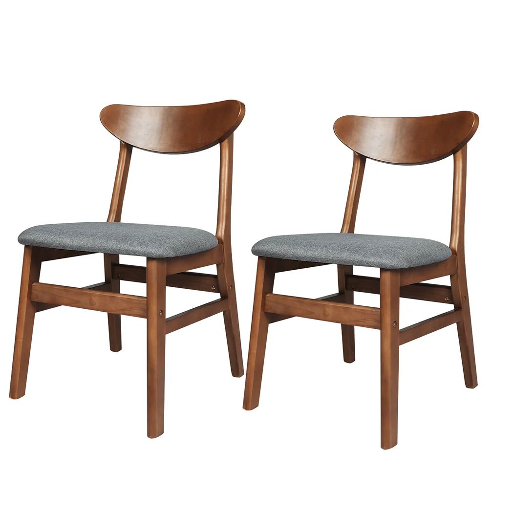 Levede 2xDining Chairs Kitchen Chair Brown 2Pack - Image 8