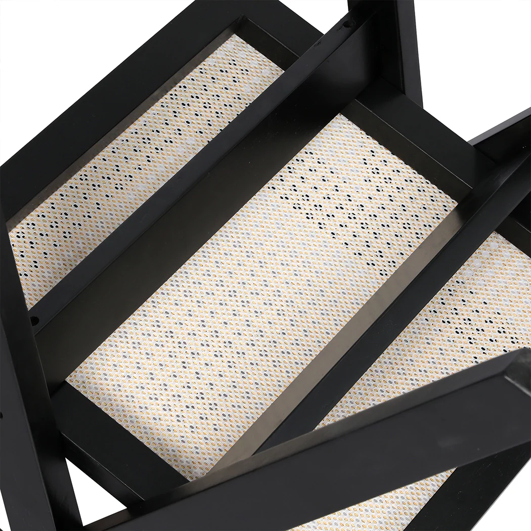 Levede 4x Black Wicker Armchair Dining Chair - Image 4