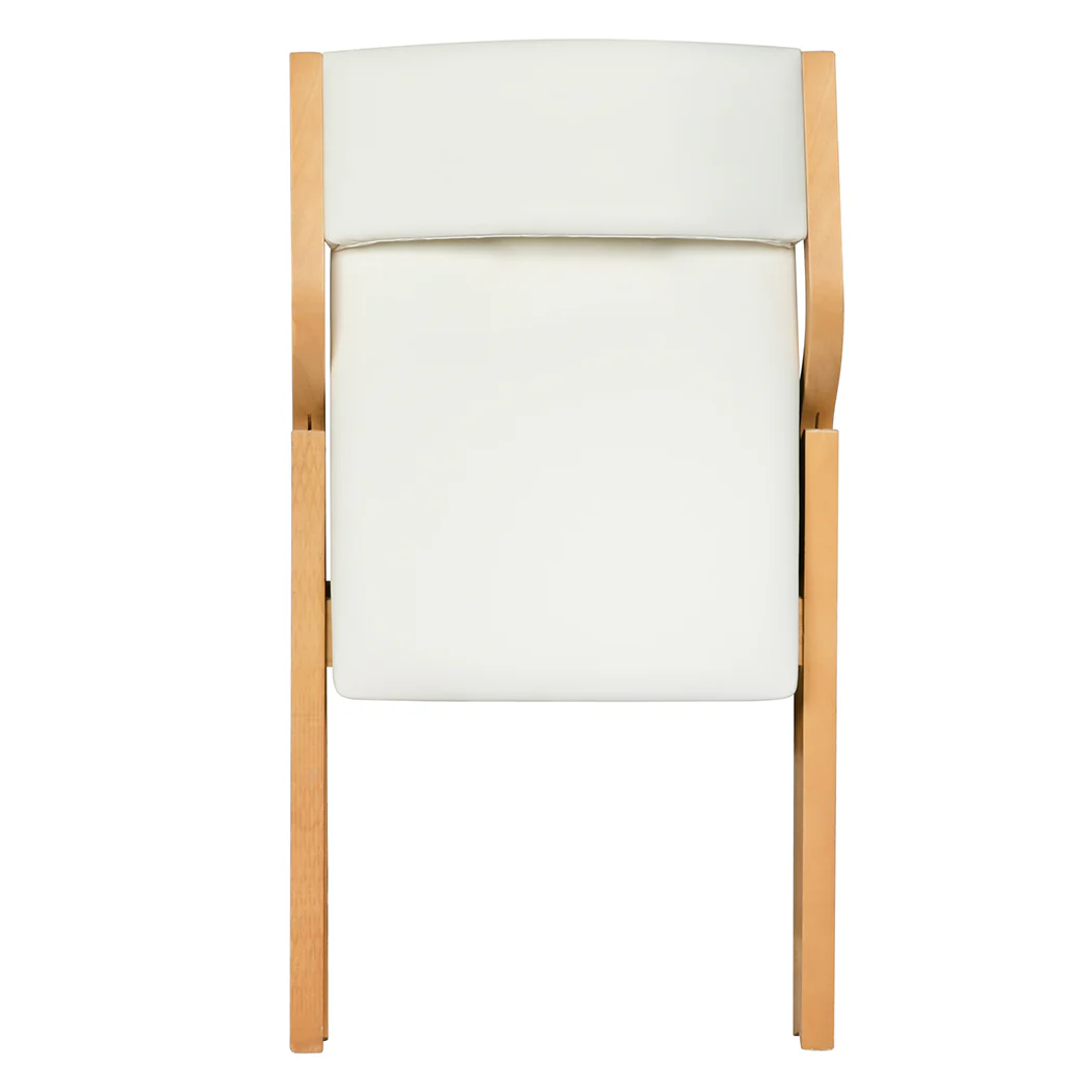 Levede 4x Dining Chairs Foldable PU Beige - Image 4