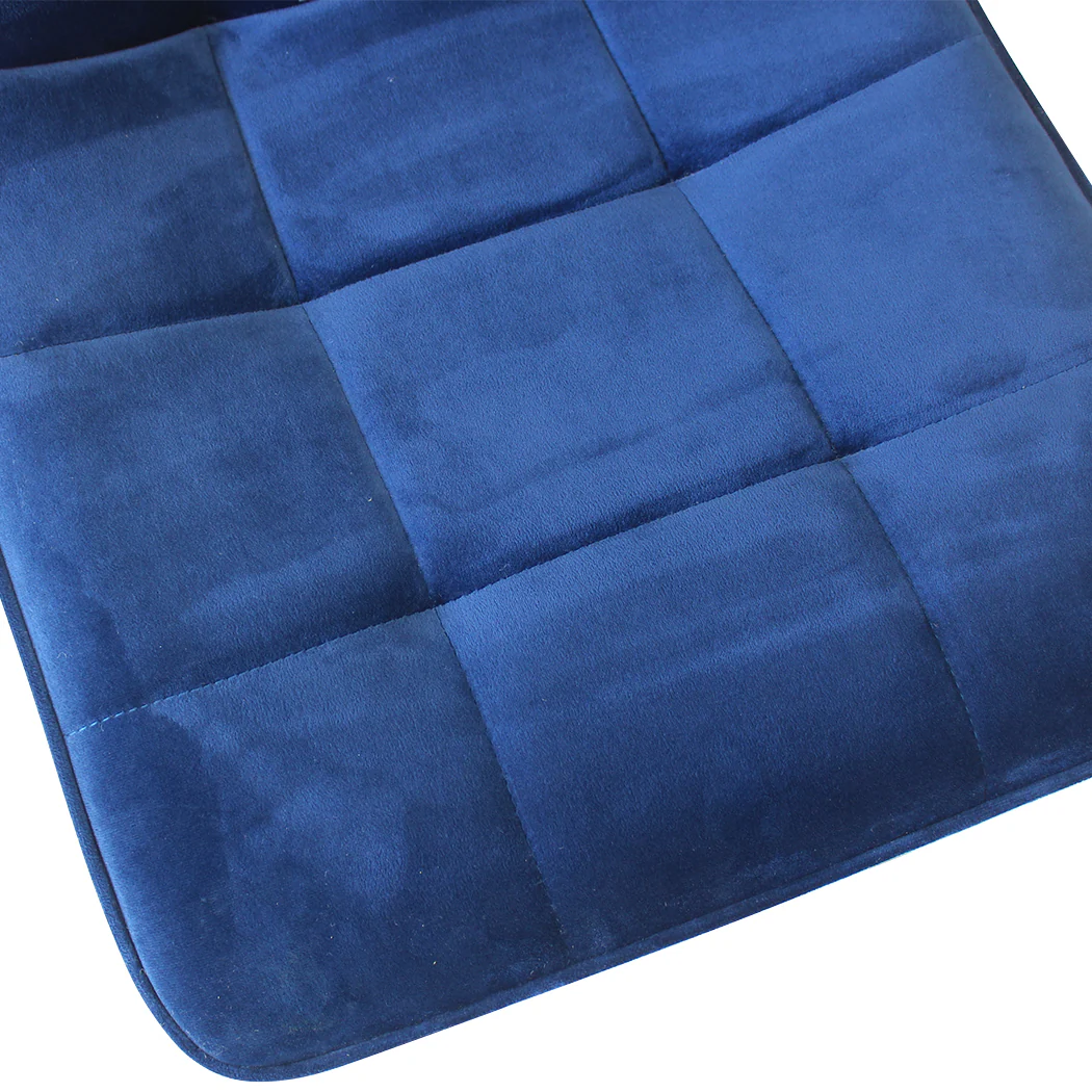 Levede 4x Dining Chairs Kitchen Velvet Blue - Image 4