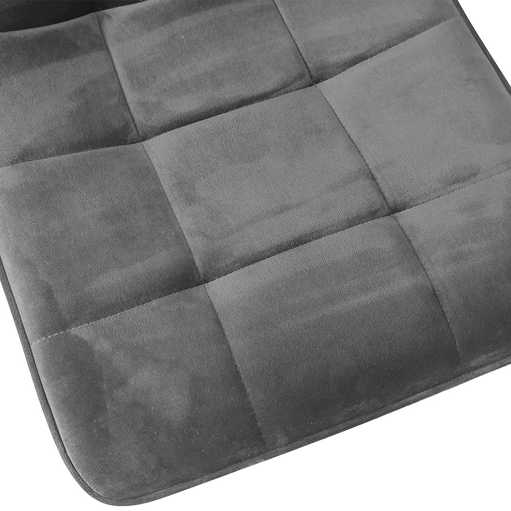 Levede 4x Dining Chairs Kitchen Velvet Grey - Image 4
