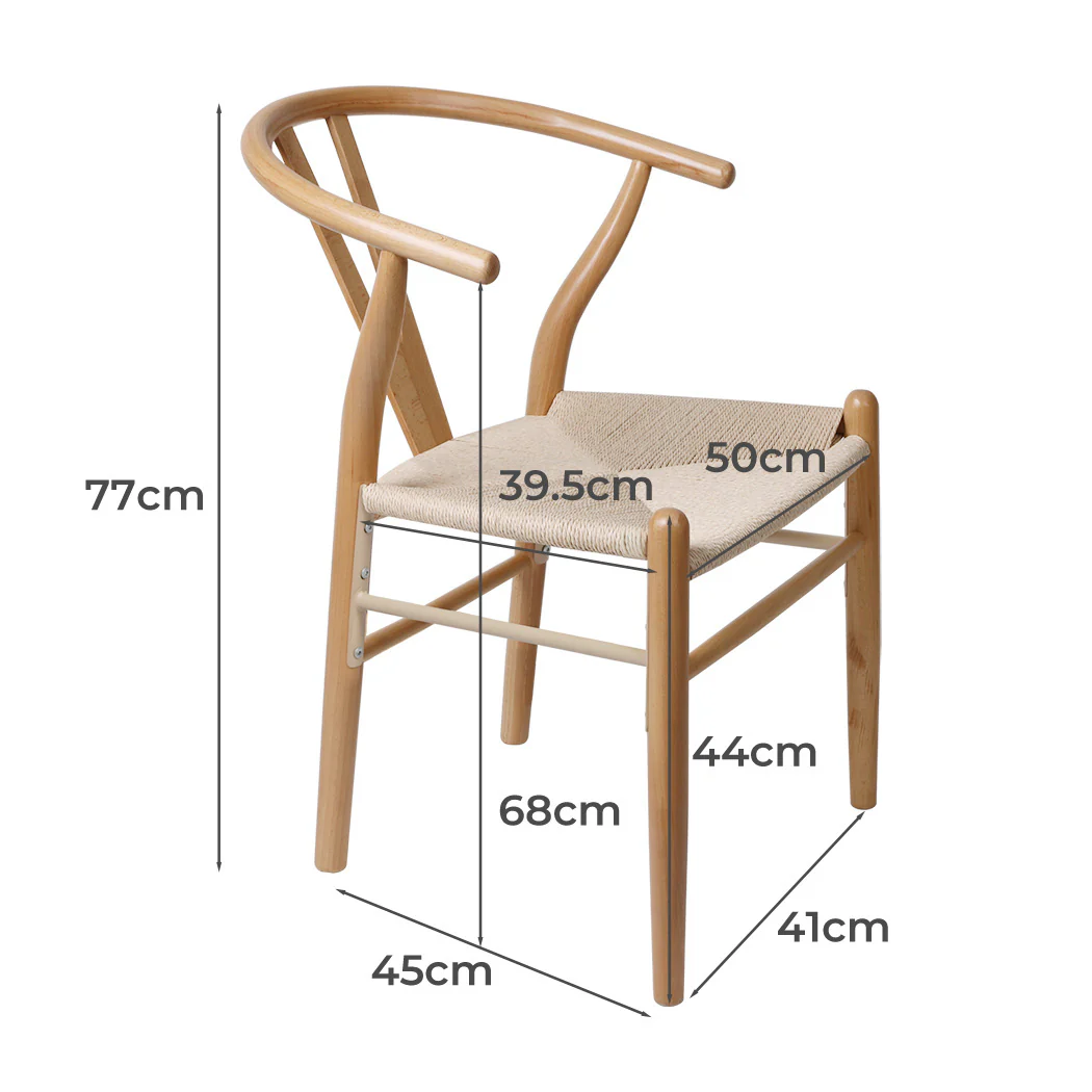 Levede 4x Dining Chairs Wooden Hans - Image 2