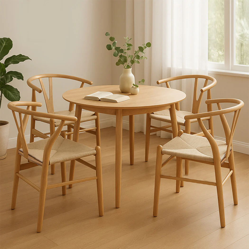Levede 4x Dining Chairs Wooden Hans - Image 7